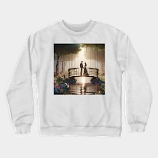 Amour sur le pont de bonheur Crewneck Sweatshirt